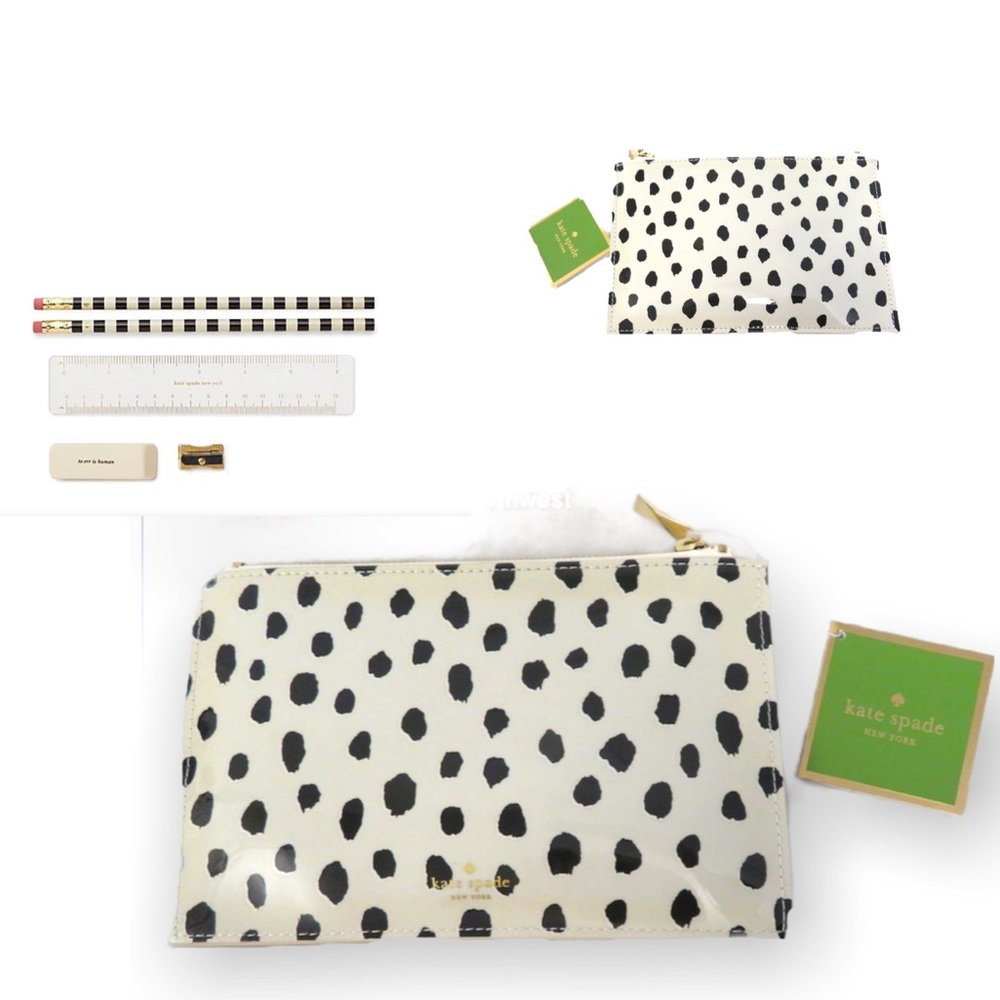 NWT Kate Spade-Flamingo Dot Pencil Pouch